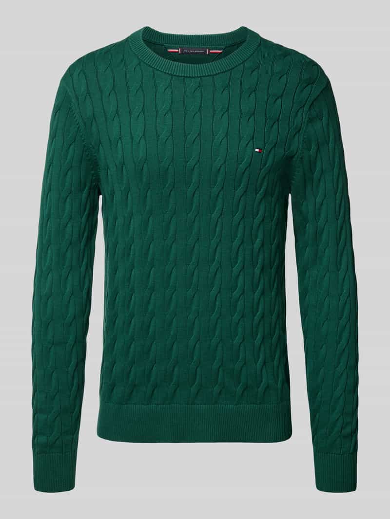 Tommy Hilfiger Regular fit gebreide pullover van zuiver katoen