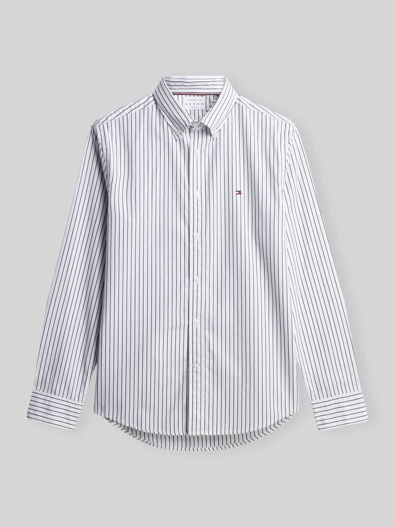 Tommy Hilfiger Body Fit Freizeithemd aus reiner Baumwolle in Weiss, Größe S 2098988S