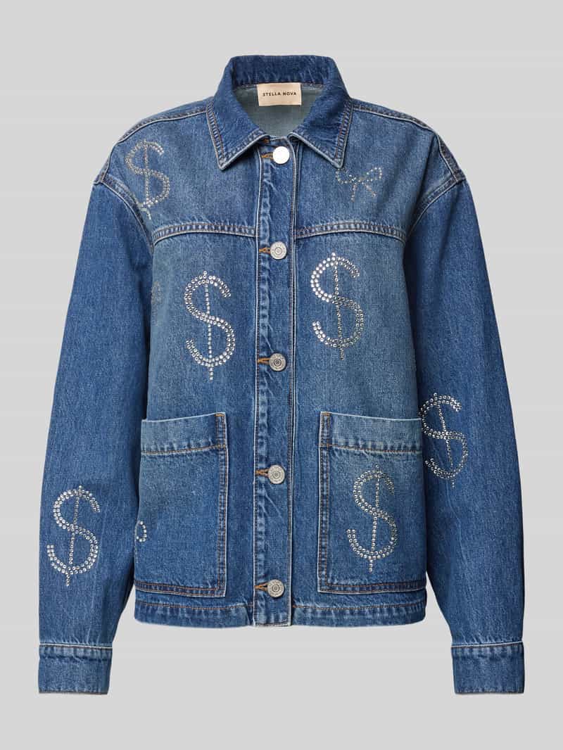 Stella Nova Jeansjack met strass-steentjes