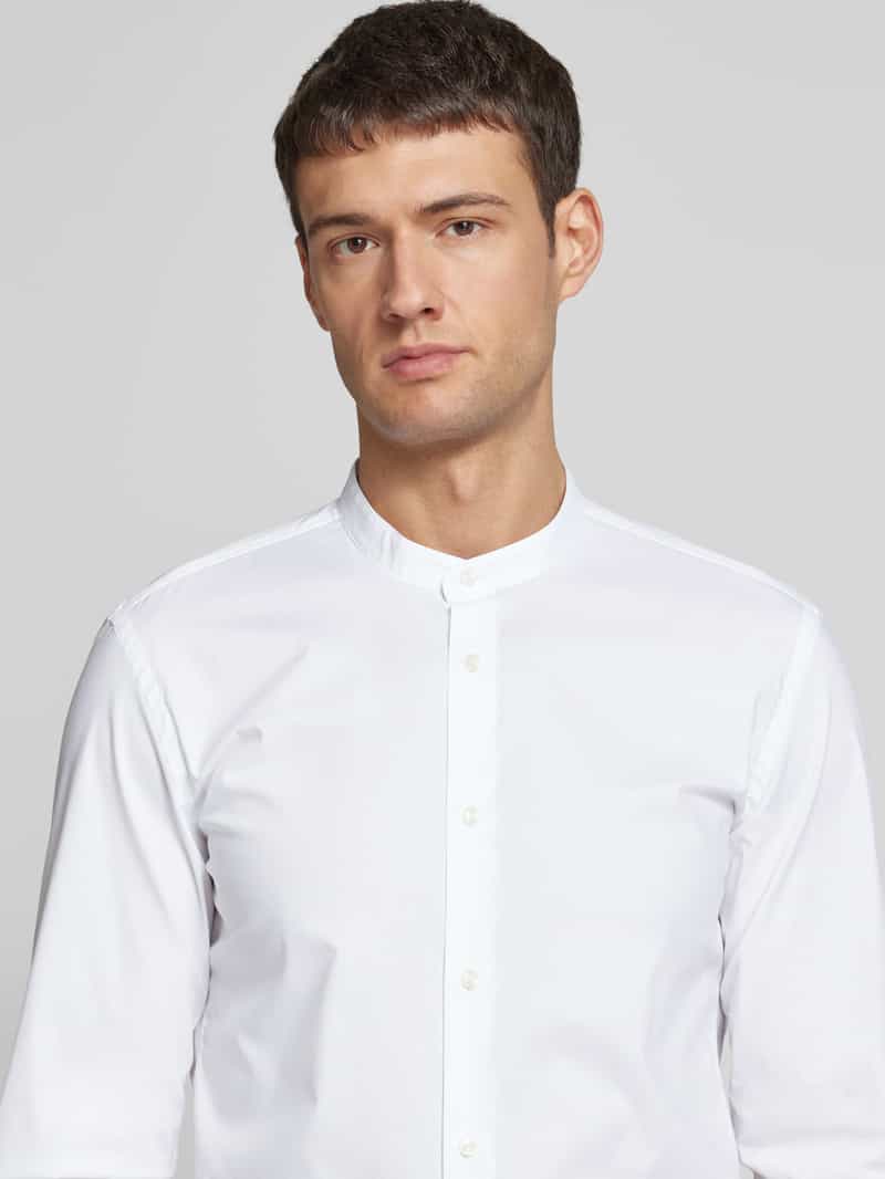 Boss Slim fit zakelijk overhemd met opstaande kraag model 'Hank'