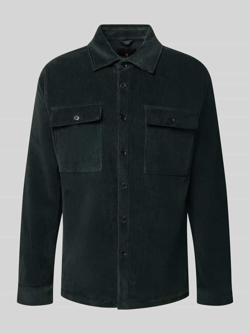 Zuitable Regular fit overshirt met klepzakken model 'Taylor'