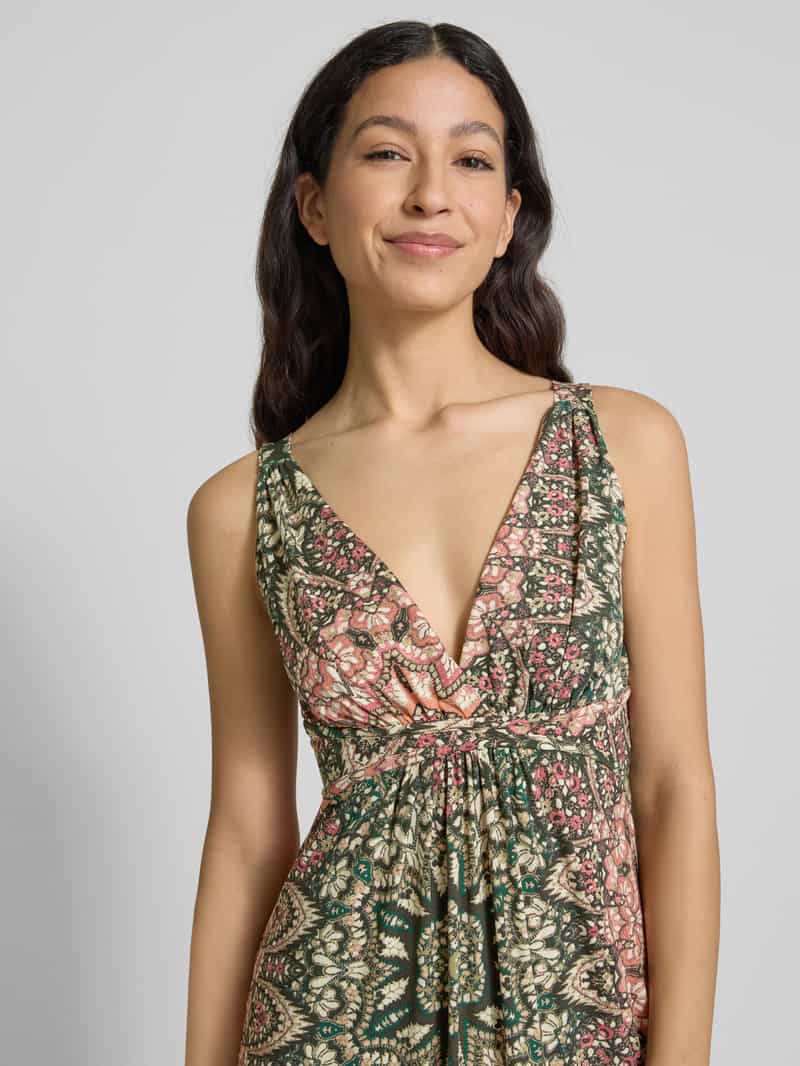 Apricot Midi-jurk met V-hals in all-over look