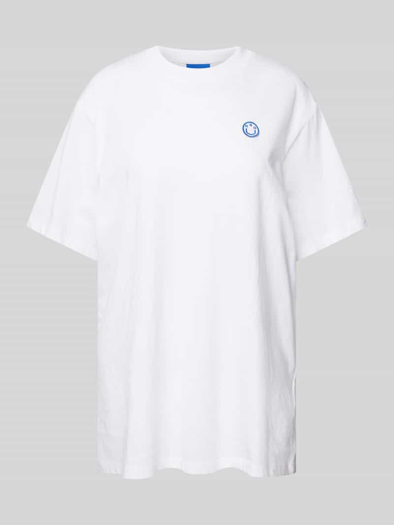 Hugo Blue T-shirt met labelpatch