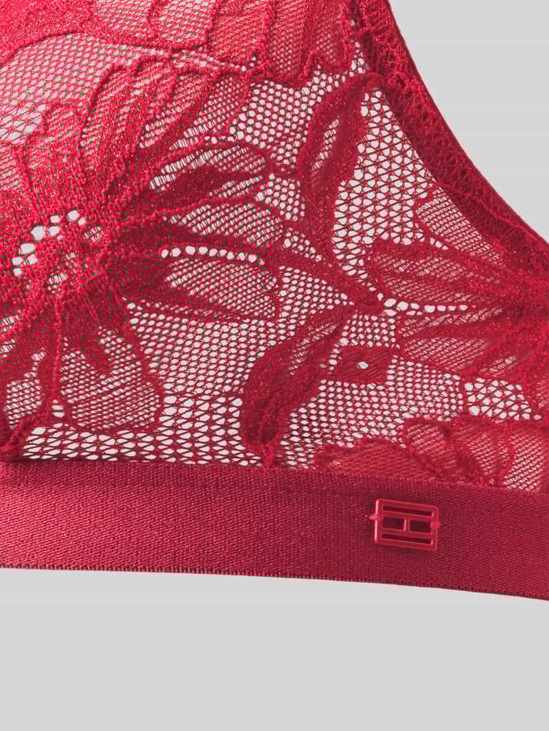 Tommy Hilfiger Triangelbralette met semi-transparant kantpatroon