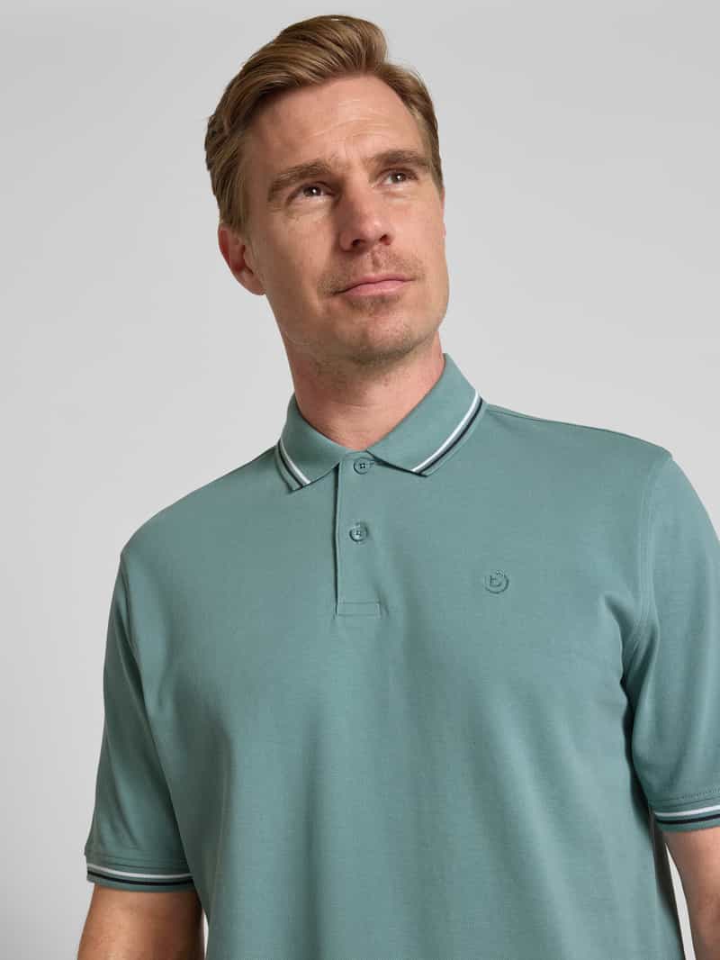 Bugatti Poloshirt met korte knoopsluiting