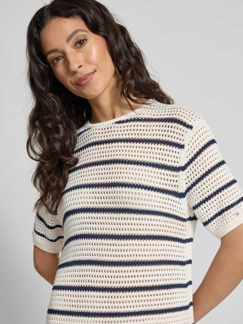 Tommy Hilfiger Regular fit gehaakte jurk van katoenmix