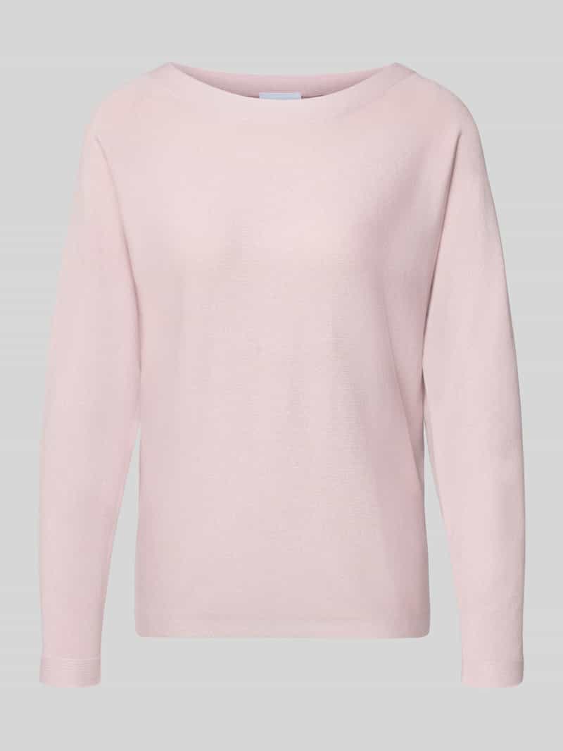 Comma Gebreide pullover van viscosemix met ronde hals