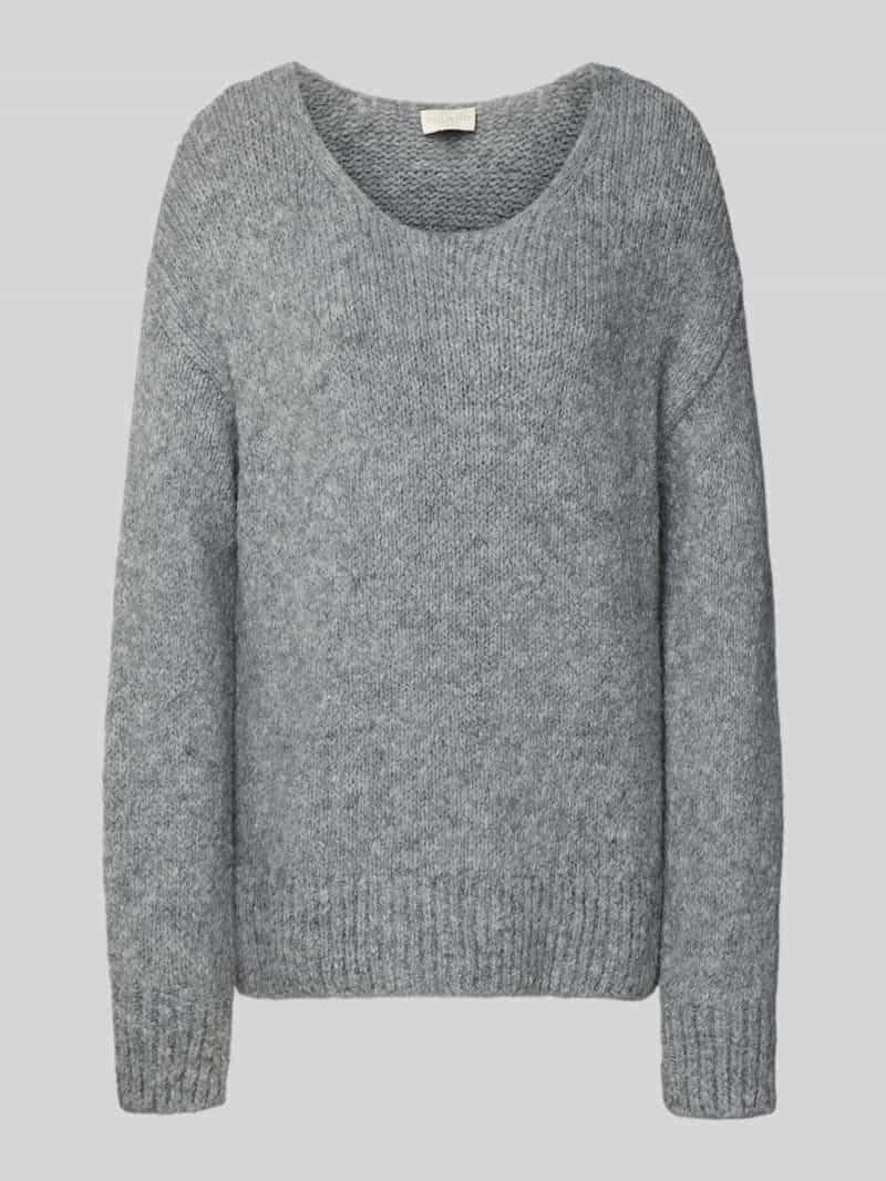 Loose fit gebreide pullover met mix van wol en alpaca