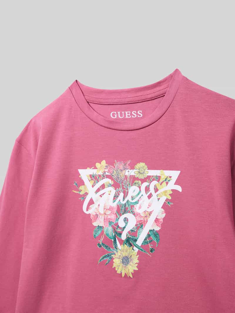 Guess Shirt met lange mouwen en labelprint
