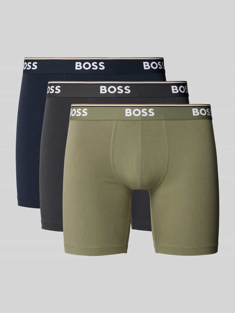 Boss Regular fit boxershort van een mix van katoen en elastaan in een set van 3 stuks