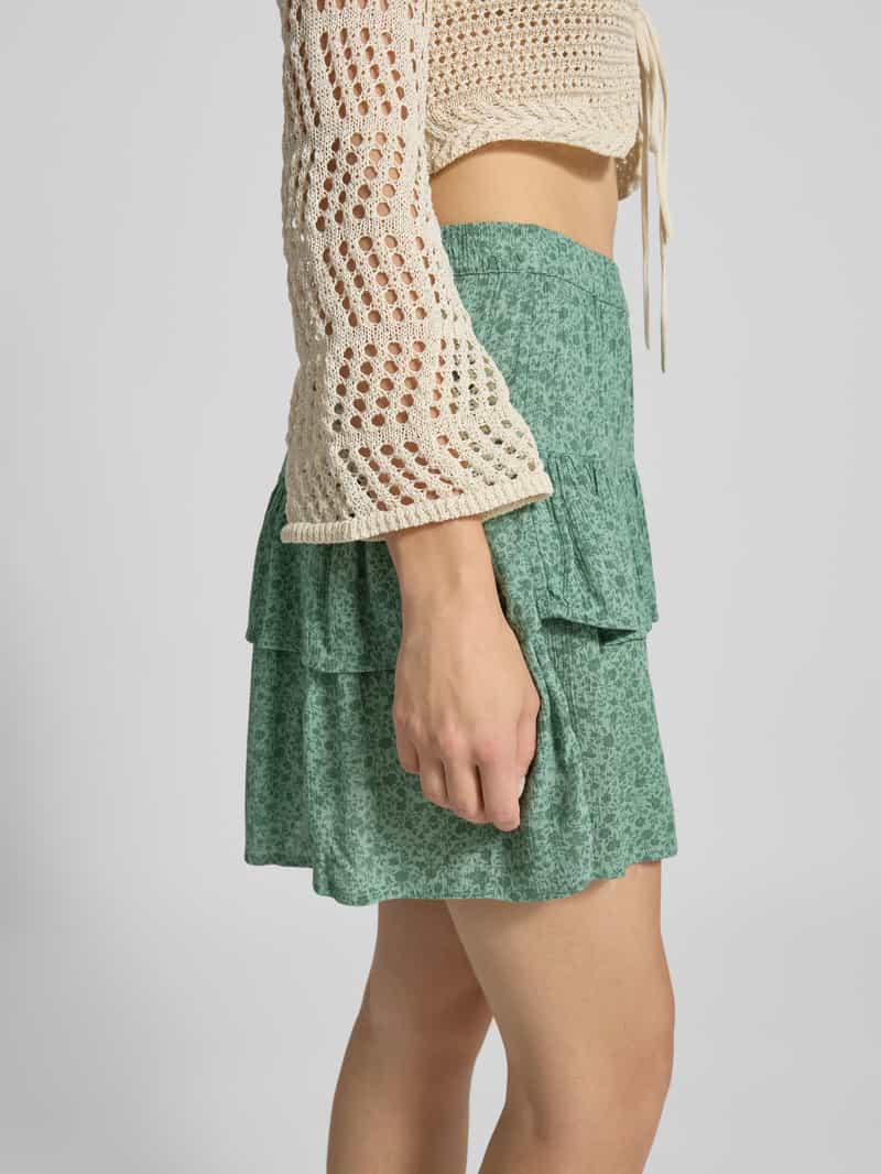 Only Uitlopende minirok van pure viscose model '30 BERYL'