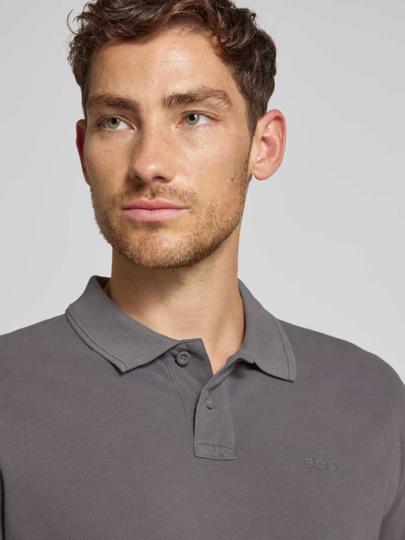 Boss Orange Regular fit poloshirt met labelprint model 'Prime'