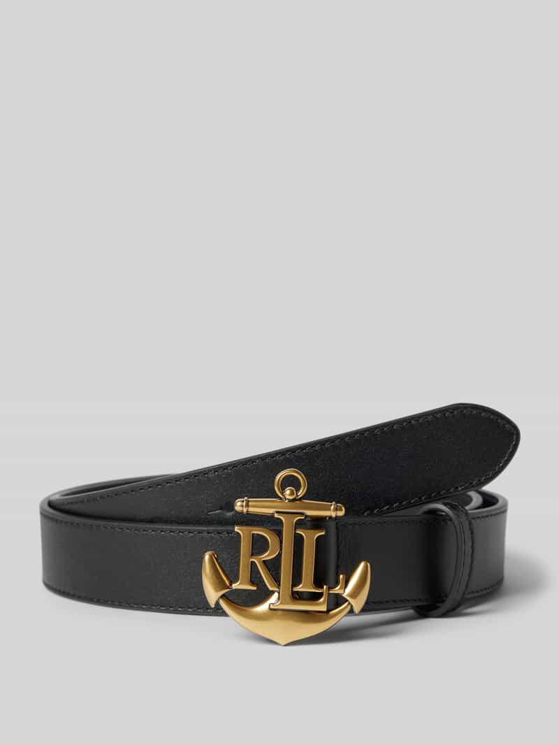 Lauren Ralph Lauren Leren riem met pinsluiting model '3D ANCHOR'