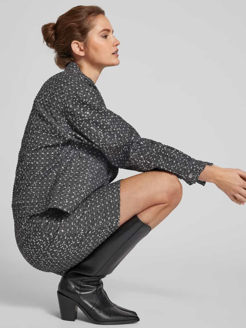 Pieces Regular fit jack met pailletten en opgestikte voorzakken model 'ROBERTA'