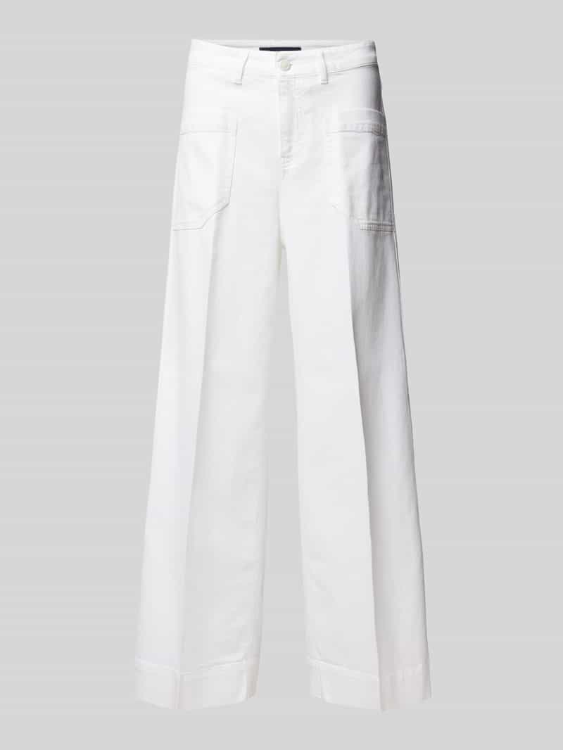 RAFFAELLO ROSSI Wide leg jeans met opgestikte zakken model 'MIRU'