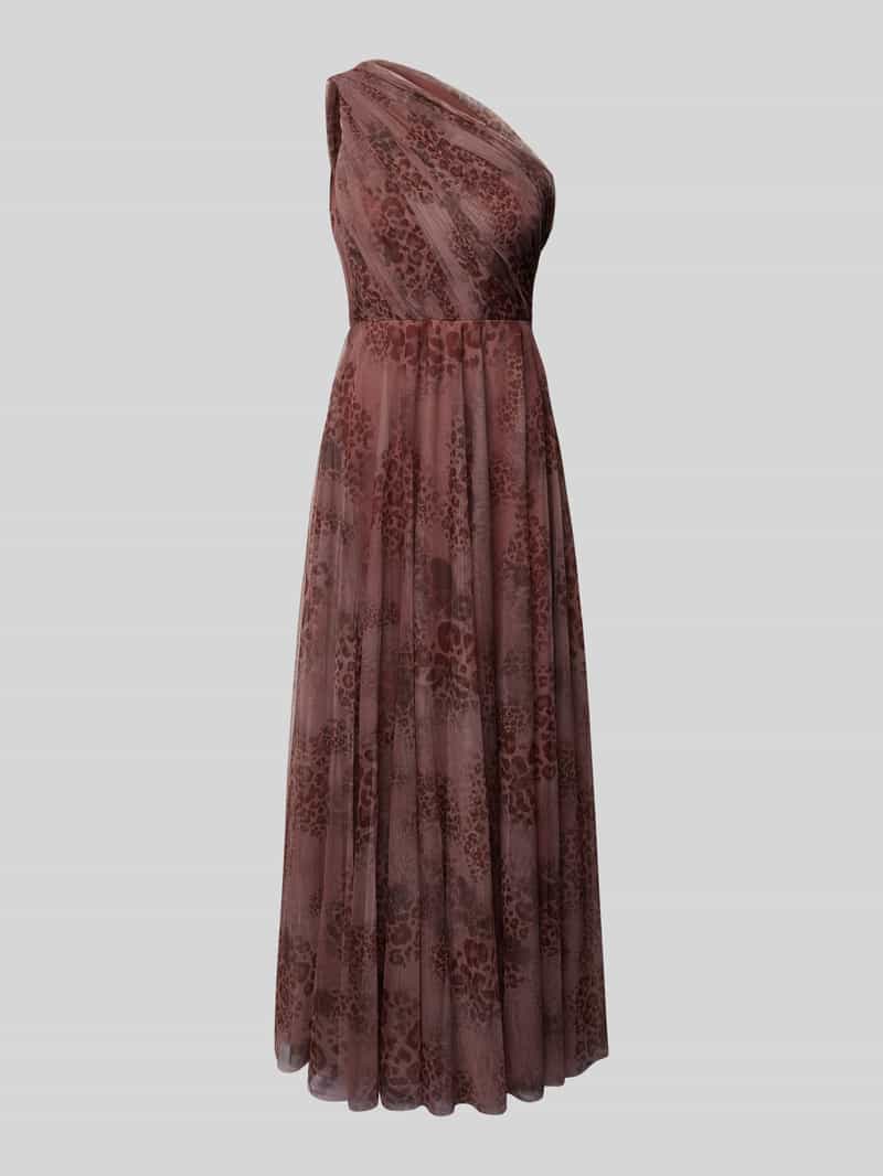 Lace & Beads Avondjurk met one shoulder-band