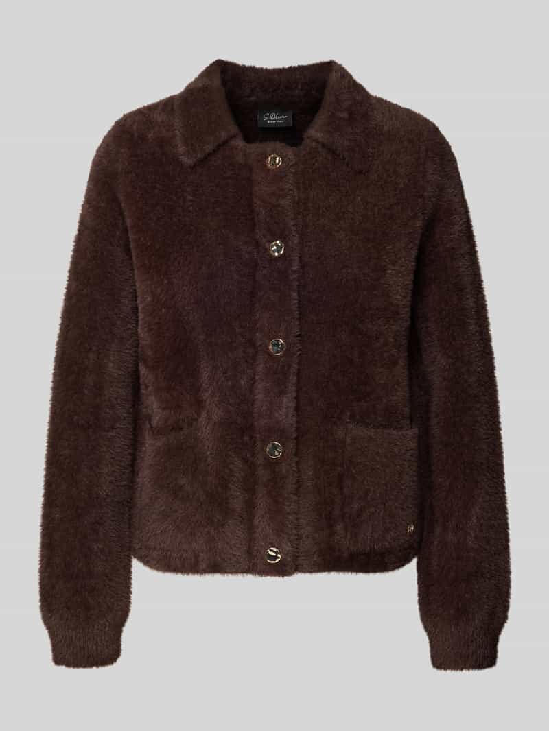 s.Oliver BLACK LABEL Boxy fit gebreid jack van wolmix