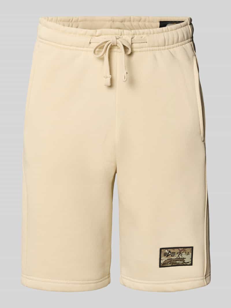 alpha industries Regular fit sweatshorts met labelbadge