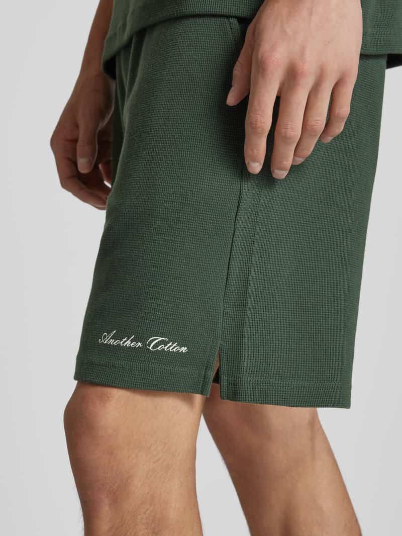 ANOTHER COTTON LAB Korte relaxed fit broek met structuurmotief