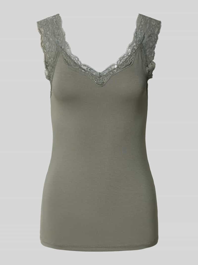 Pieces Slim fit tanktop van viscosemix model 'BARBERA'