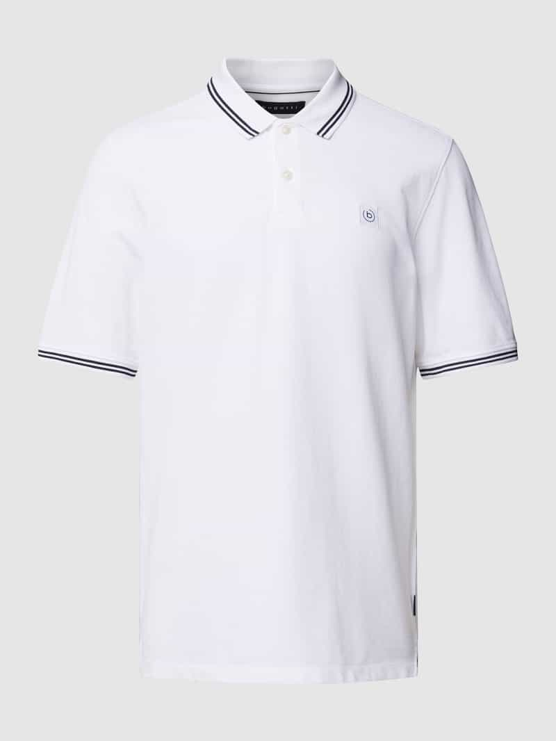 Bugatti Poloshirt met contrastgarnering