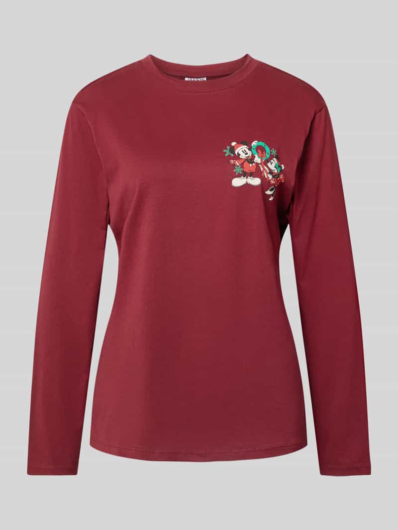 Jake*s Casual Pyjamabovendeel met motiefprint en ronde hals