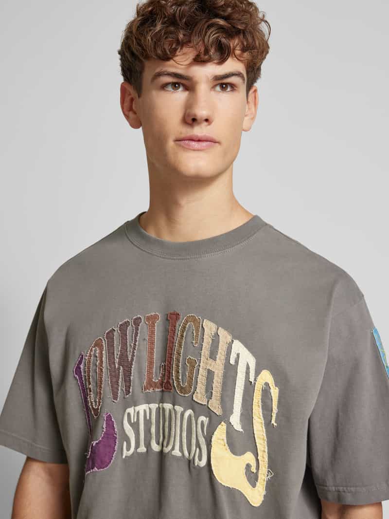 Low Lights Studios T-shirt met labelpatch model 'SPARKLE'