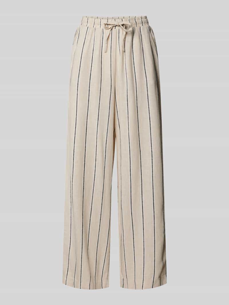Ichi Stoffen broek van een mix van linnen en viscose model 'LINNO'