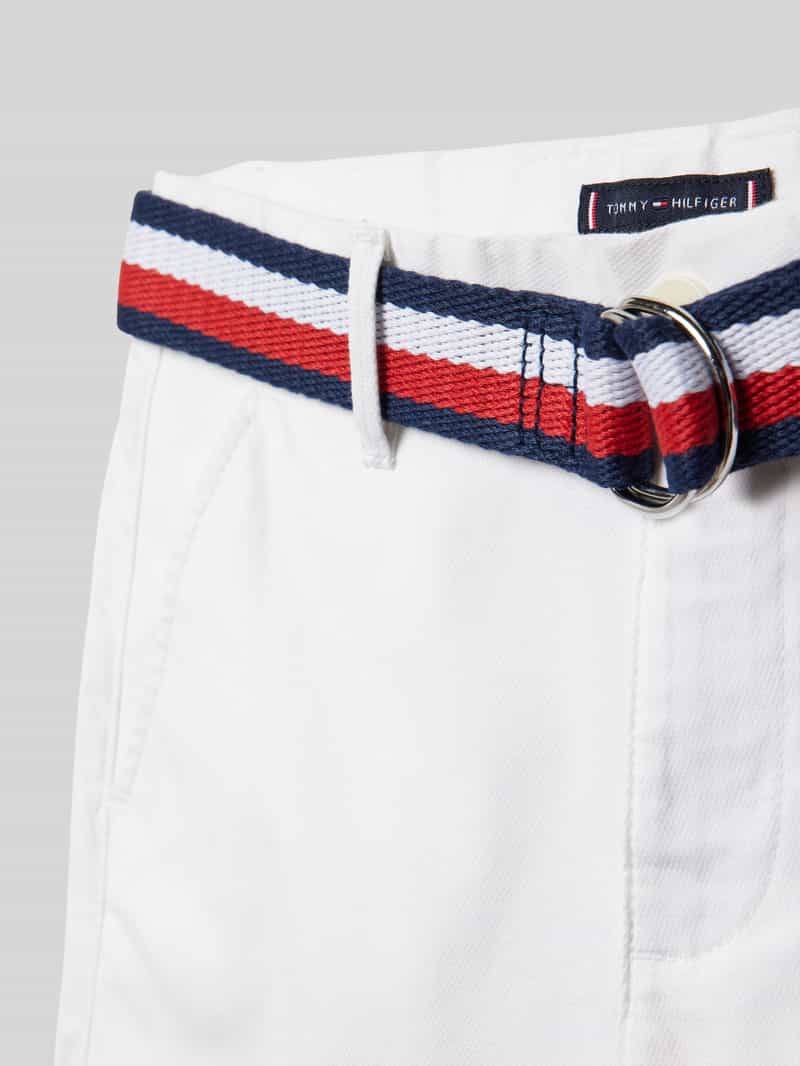 Tommy Hilfiger Teens Bermuda met stoffen ceintuur