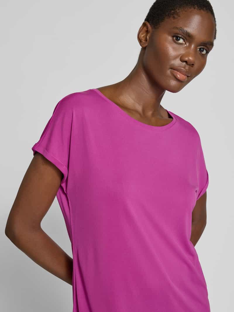 Christian Berg Woman T-shirt met geribde ronde hals