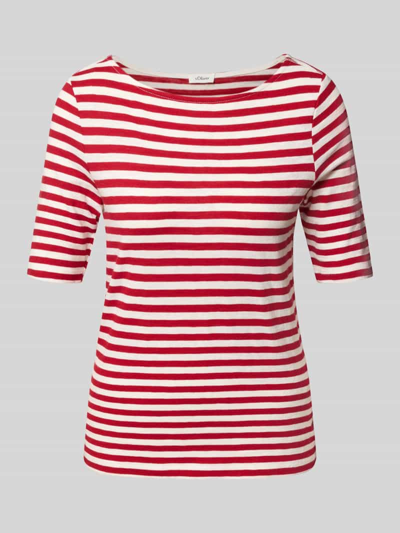 s.Oliver RED LABEL Slim fit gebreid shirt van puur katoen
