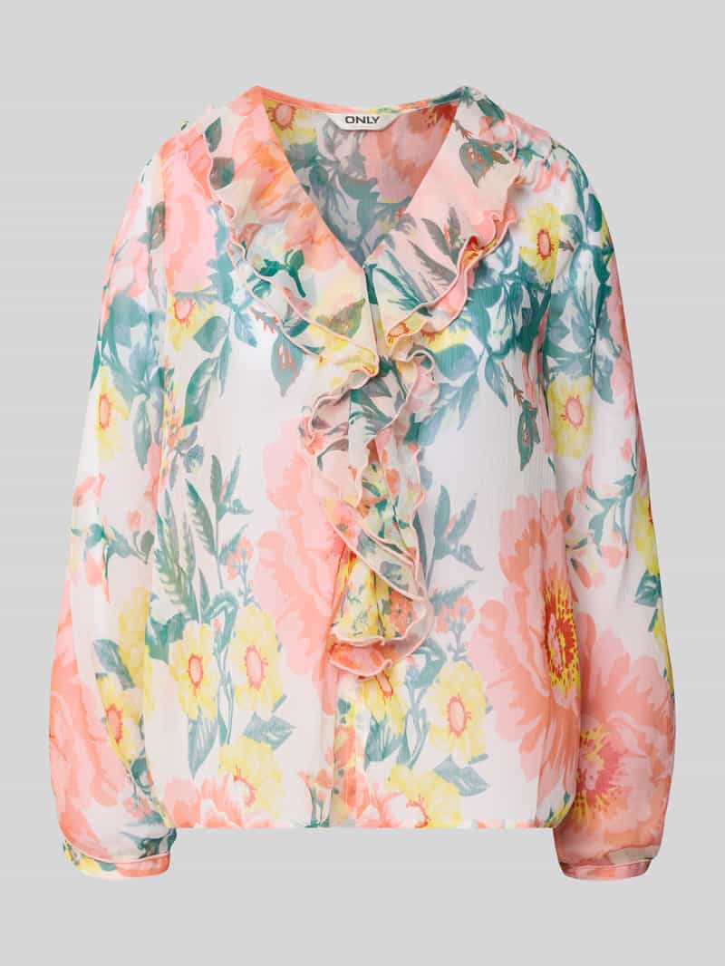 Only Regular fit blouse met volants model 'MILLA'