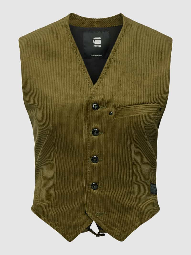 G-Star Raw Corduroy gilet met borstzak