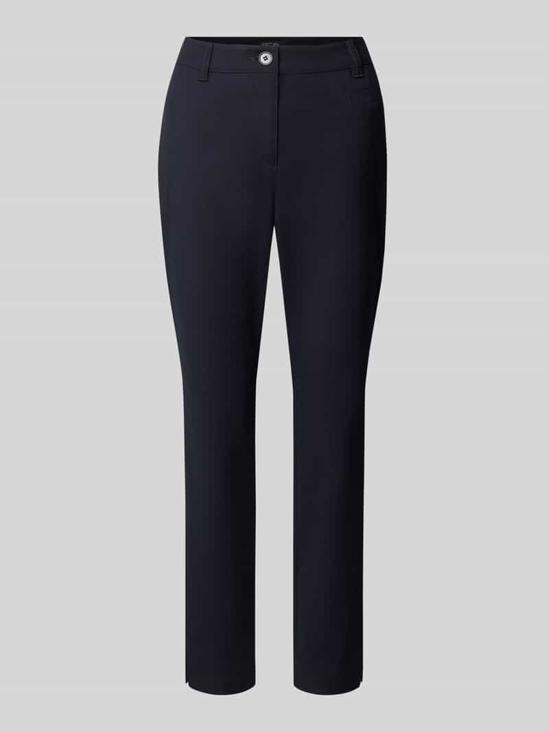 Marc Cain Slim fit broek van mix van biologisch katoen