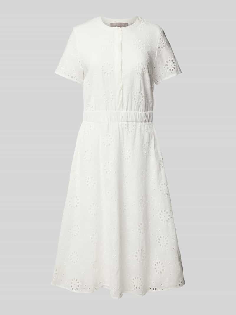 Christian Berg Woman Selection Midi-jurk met broderie anglaise