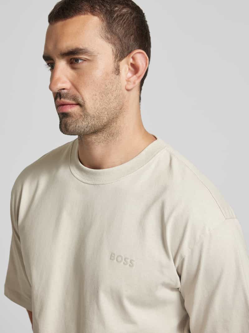 Boss Orange Relaxed fit T-shirt met labelprint