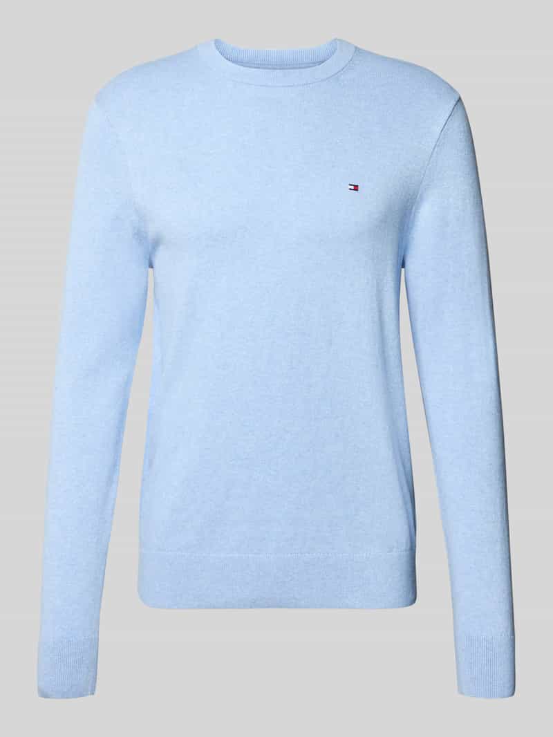 Tommy Hilfiger Regular fit gebreide pullover van een mix van katoen en kasjmier