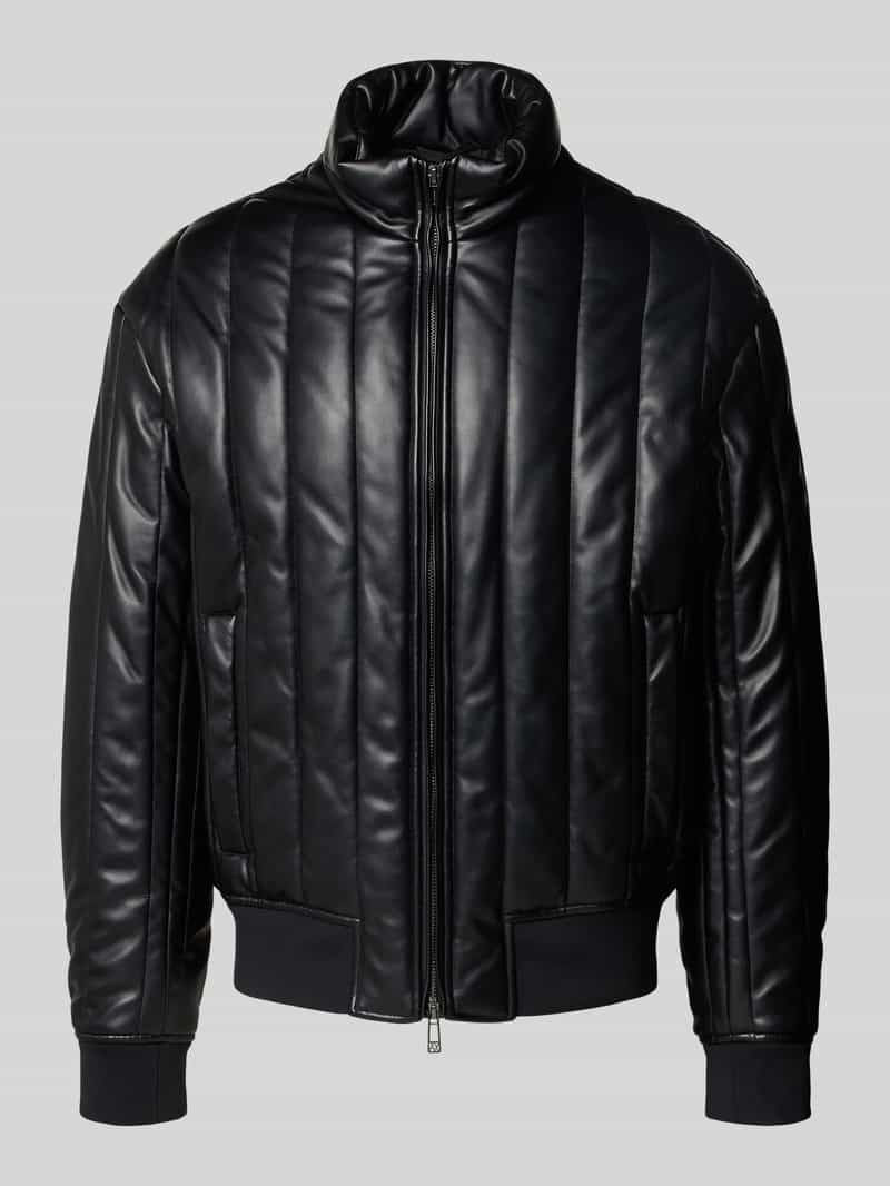 Armani Exchange Blouson in leerlook met tweewegsritssluiting