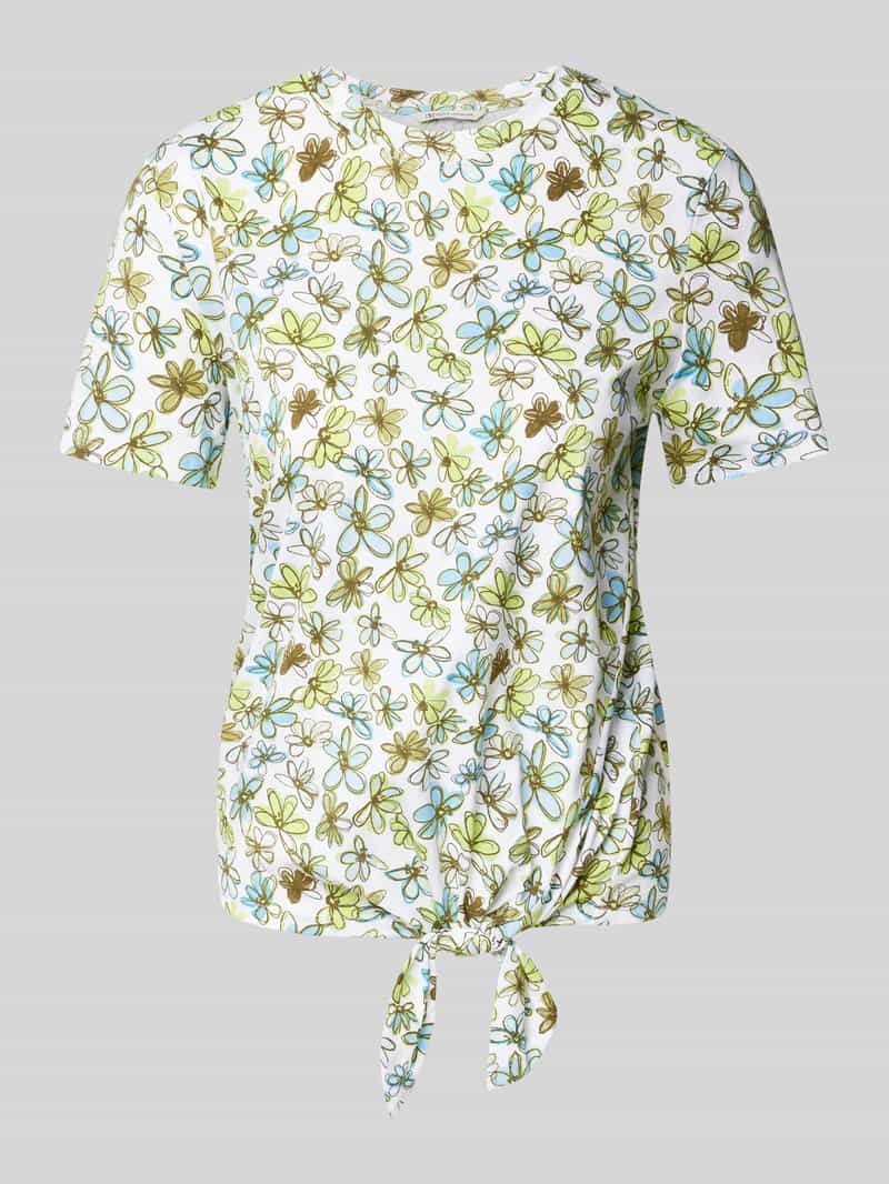 Tom Tailor Denim Regular fit T-shirt met knoopdetail