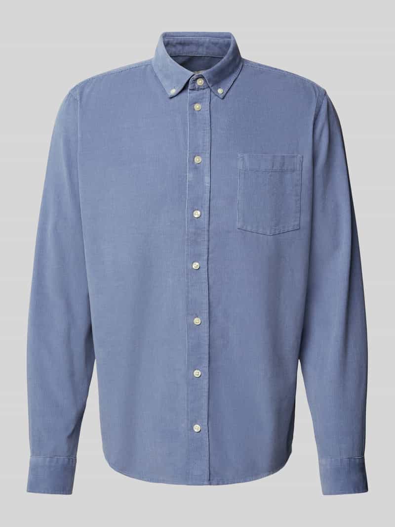 casual friday Regular fit corduroy overhemd met button-downkraag model 'ANTON'
