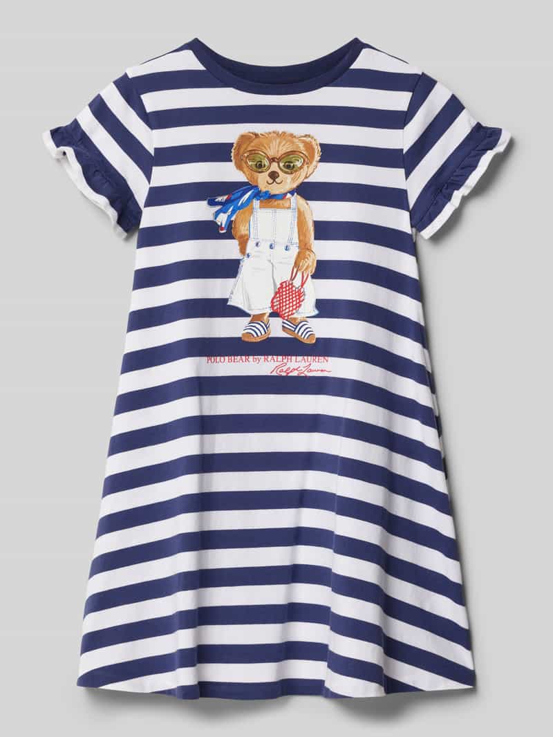 Polo Ralph Lauren Teens T-shirtjurk met motief- en labelprint