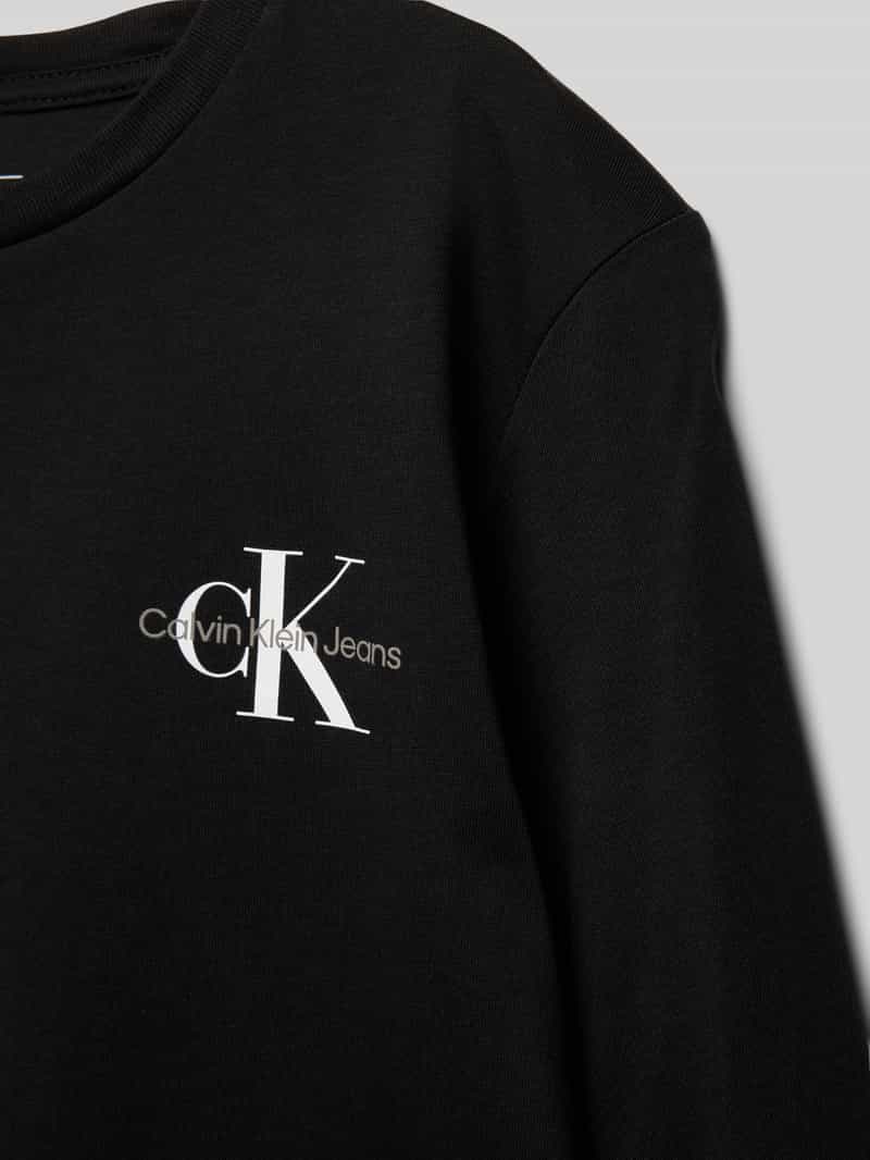 Calvin Klein Jeans Shirt met lange mouwen en labelprint