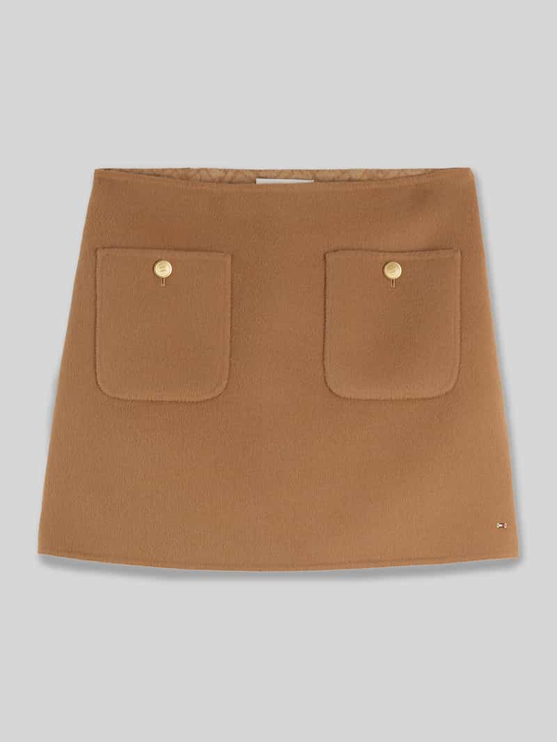 Tommy Hilfiger Regular fit minirok van wolmix