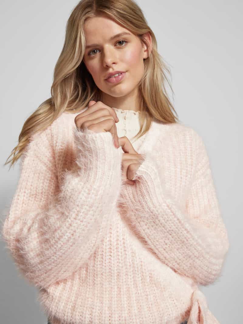 Jake*s Casual Cardigan met vetersluiting