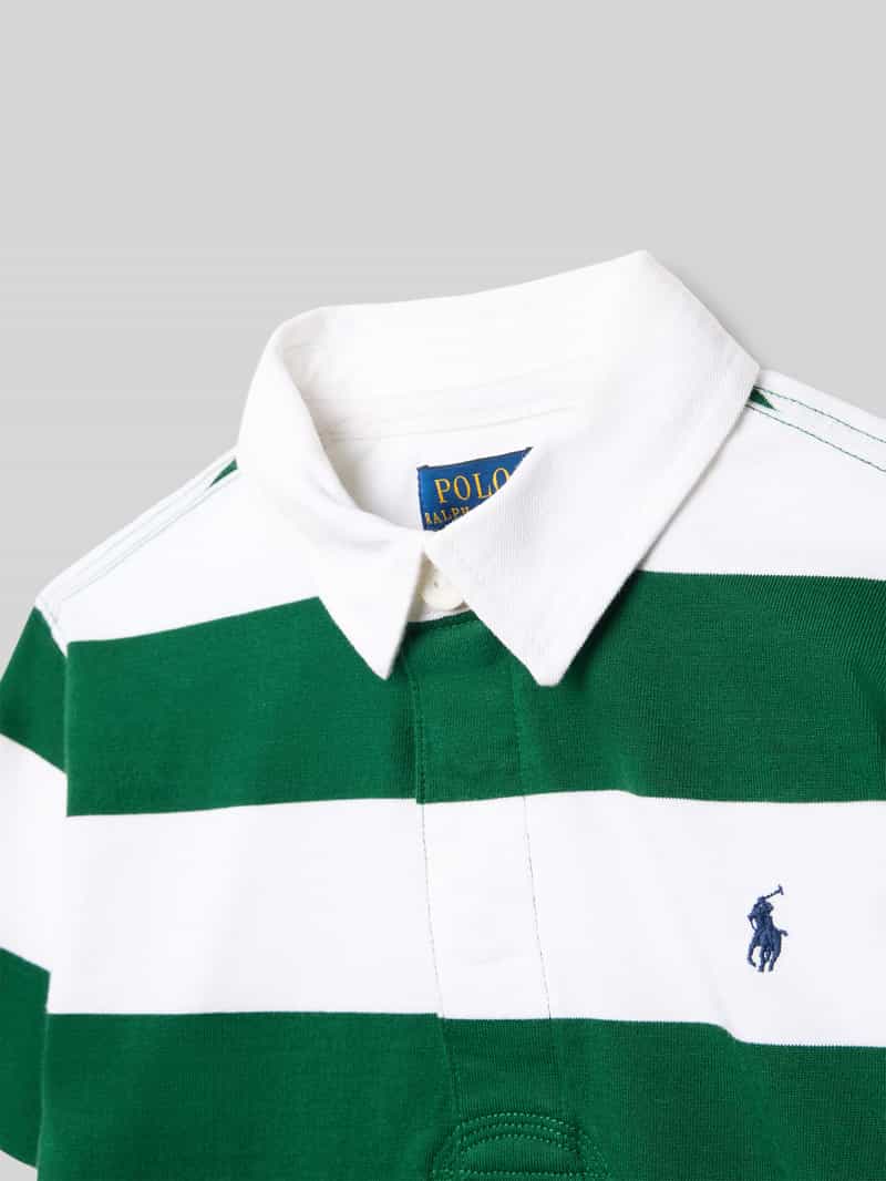 Polo Ralph Lauren Kids Shirt met lange mouwen polokraag en labelstitching