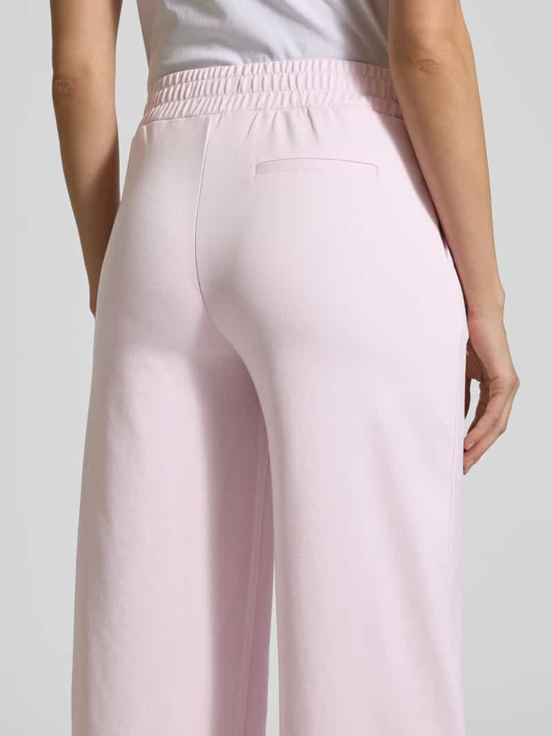 Ichi Wide leg stoffen broek met bandplooien model 'KATE Long'