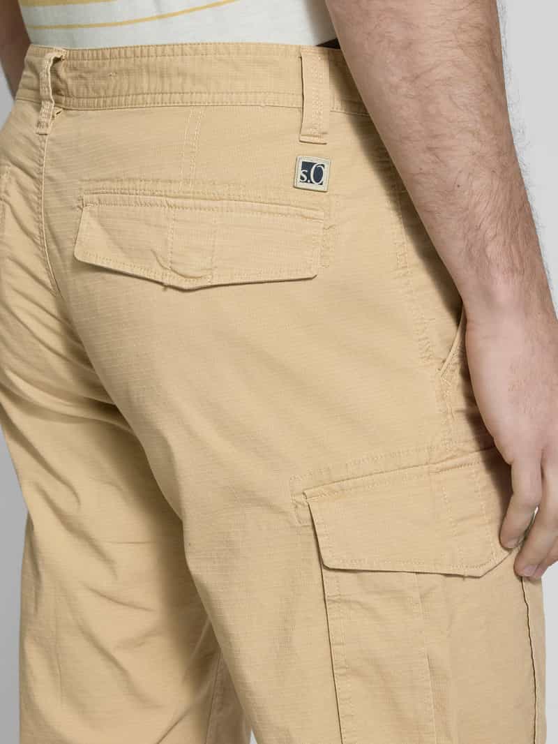s.Oliver BLACK LABEL Relaxed fit bermuda van katoenmix