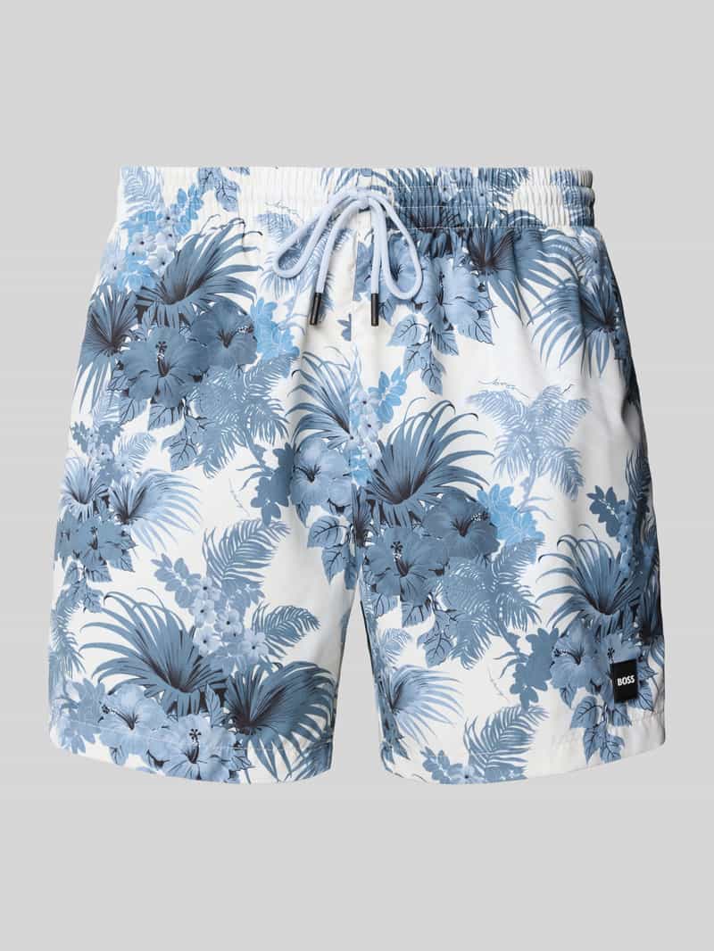 Boss Regular fit zwembroek met mesh-inzet
