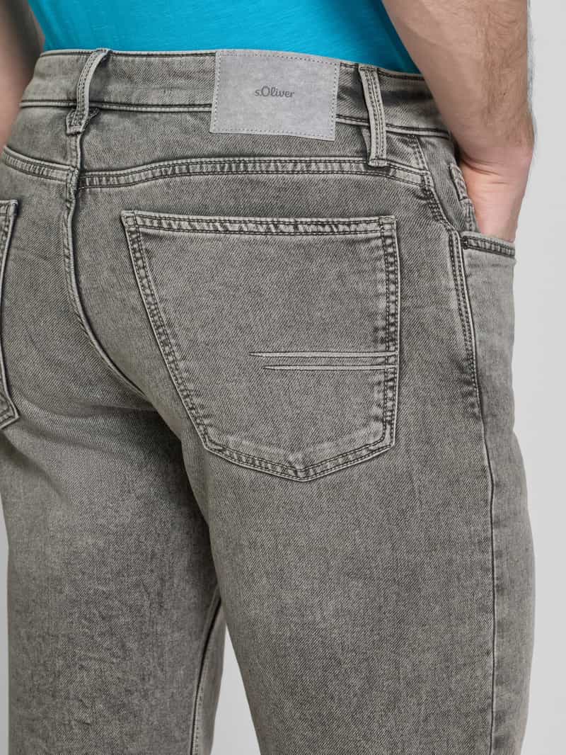 s.Oliver RED LABEL Regular fit korte jeans van katoenmix