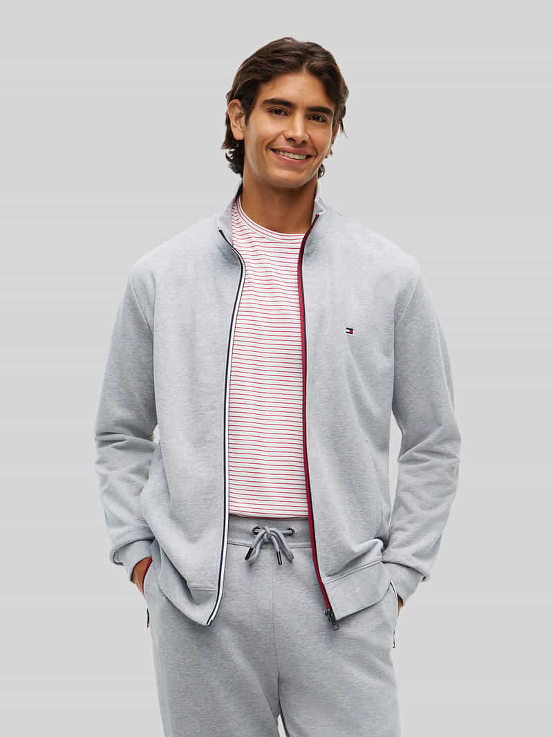 Tommy Hilfiger Regular fit sweatjack van puur katoen